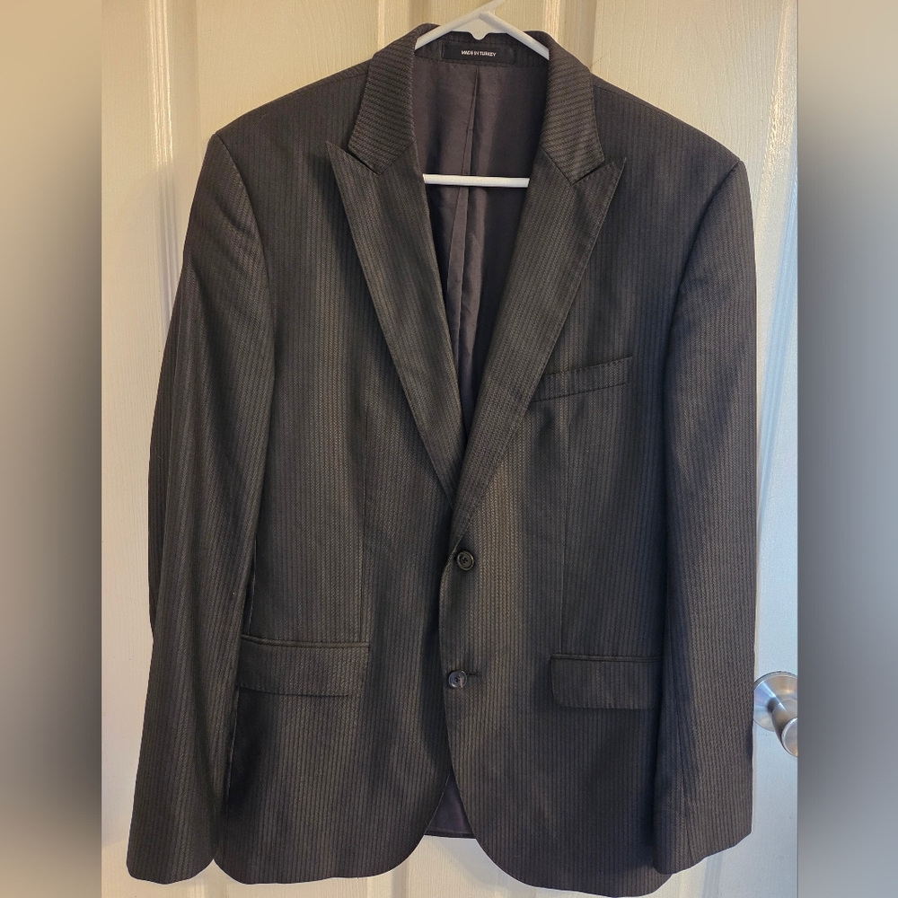 Hugo Boss Subtle Black On Black Pinstripe Blazer/Sport Coat